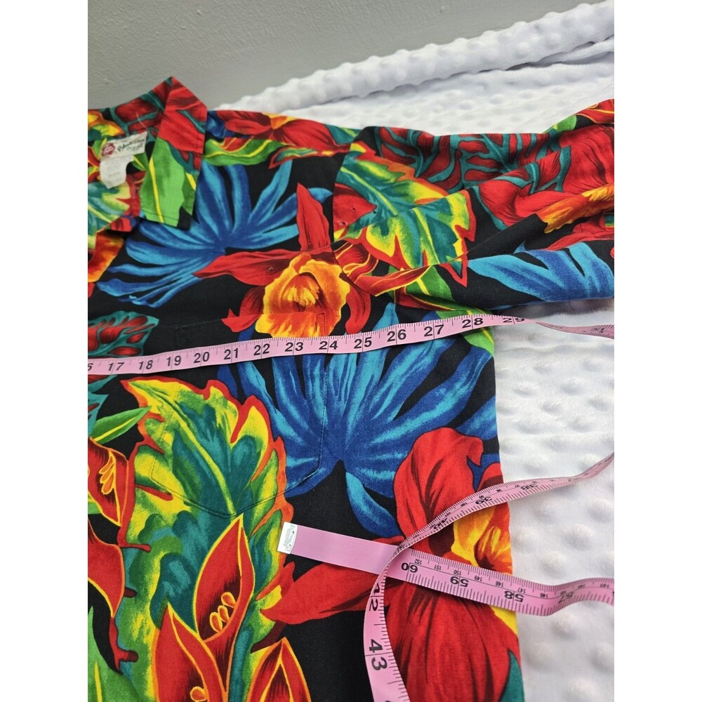 The Hawaiian Original Hilo Hattie 3XL Men Short Sleeve Cotton Shirt Vibrant READ - Picture 4 of 11
